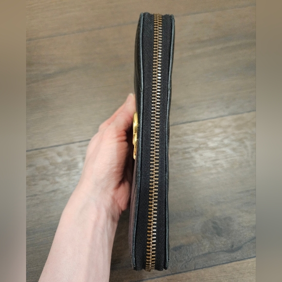 GUCCI GG MARMONT Black Zip Around Leather Wallet - Picture 4 of 13